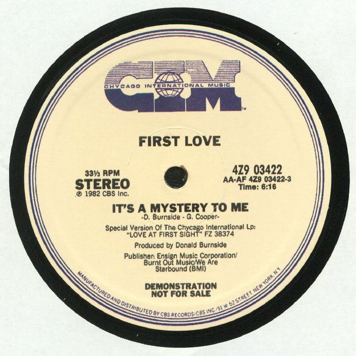 FIRST LOVE - It's A Mystery To Me (reissue) - Album Art